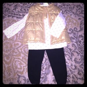 LIKE NEW 12 month, 3 piece vest set. Stars/sparkle